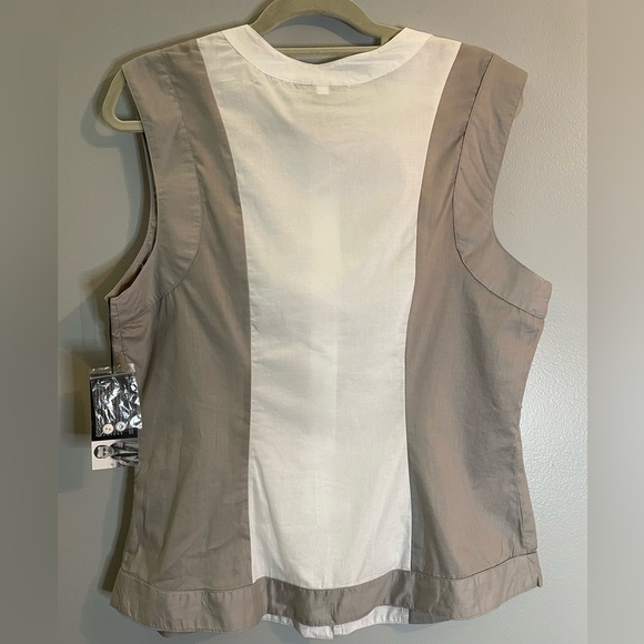 JONATHAN SAUNDERS for target NWT Tan and White Top SZ/XL 100% Cotton - Picture 2 of 9